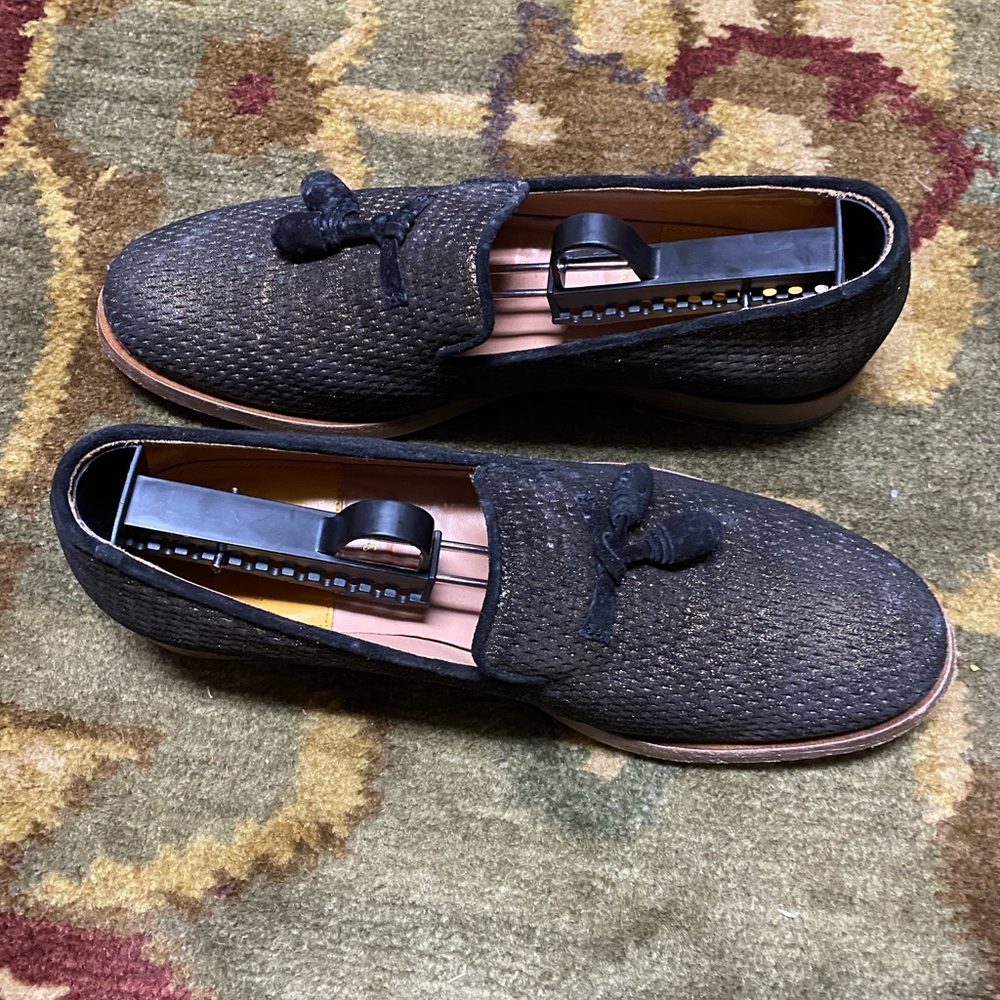 Paul Smith Steven Black & Gold Loafers With Tassel Sz 39,9 Women’s - Picture 8 of 15